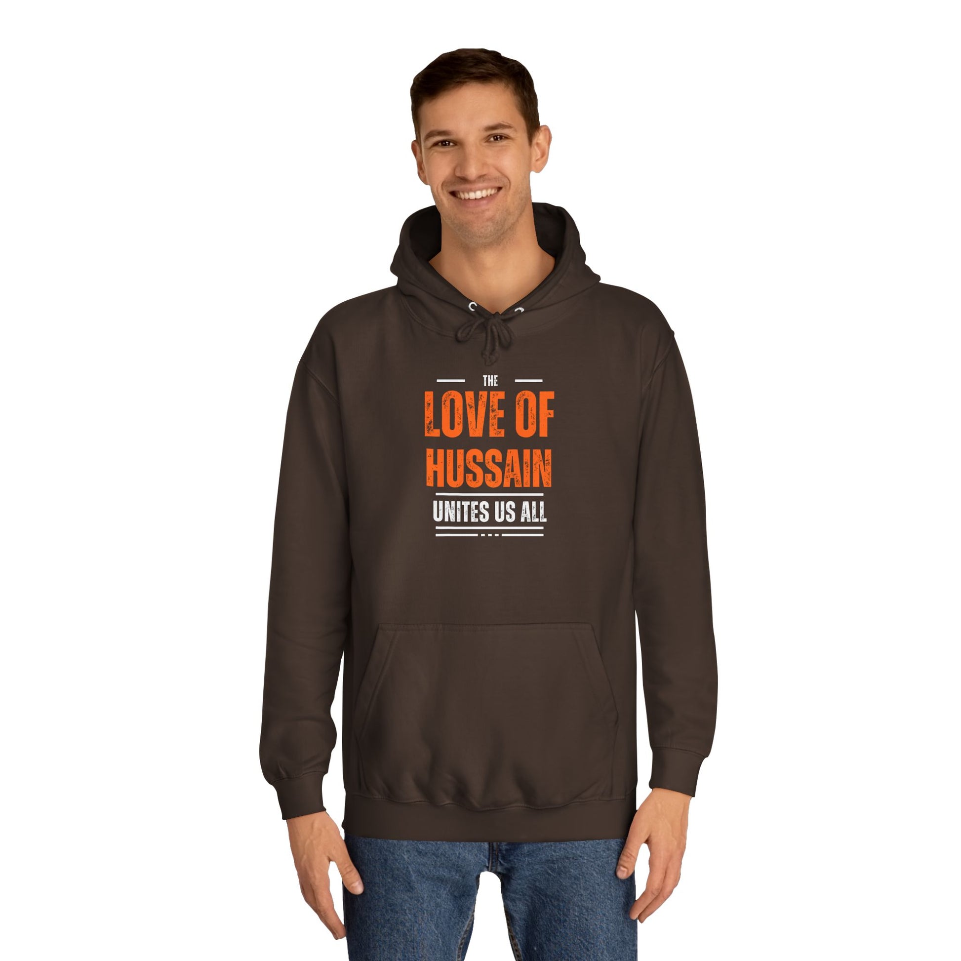 “The Love of Hussain (AS) Unites Us All” – Muharram & Arbaeen Edition | Unisex Adult College Hoodie