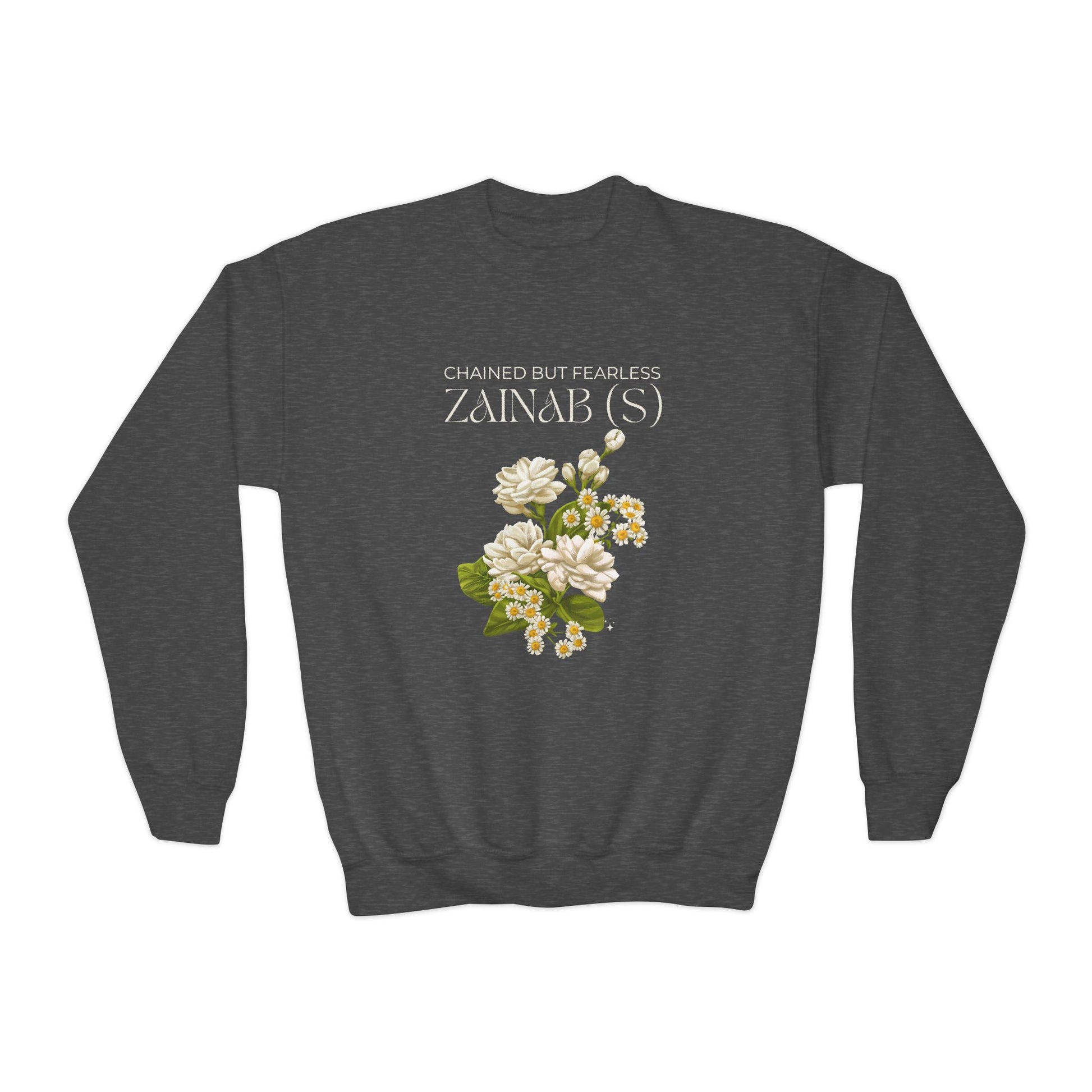 Chained but Fearless - Zainab (S) – Muharram & Arbaeen Edition | Unisex Youth Crewneck Sweatshirt