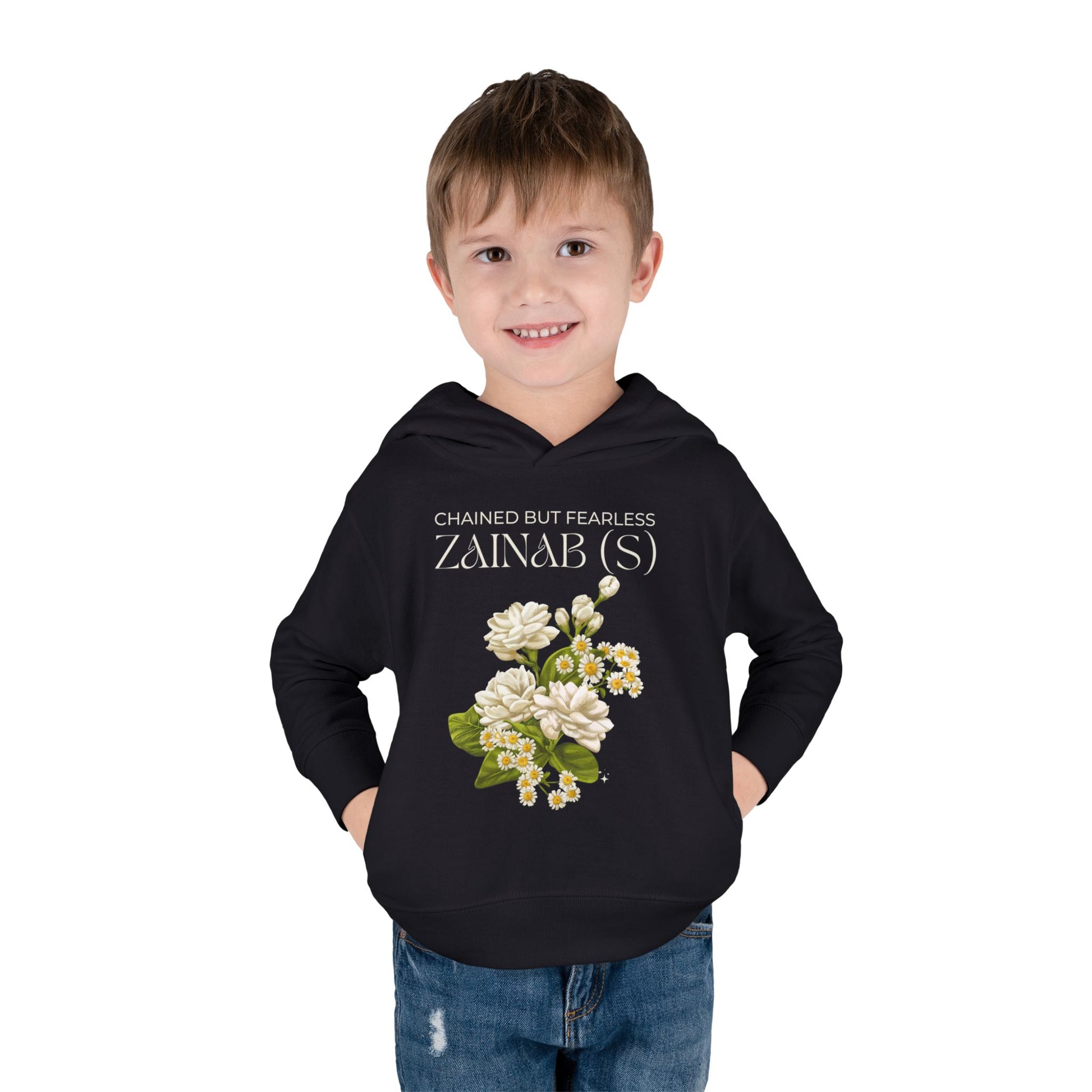 Chained but Fearless - Zainab (S) – Muharram & Arbaeen Edition | Unisex Toddler Pullover Fleece Hoodie