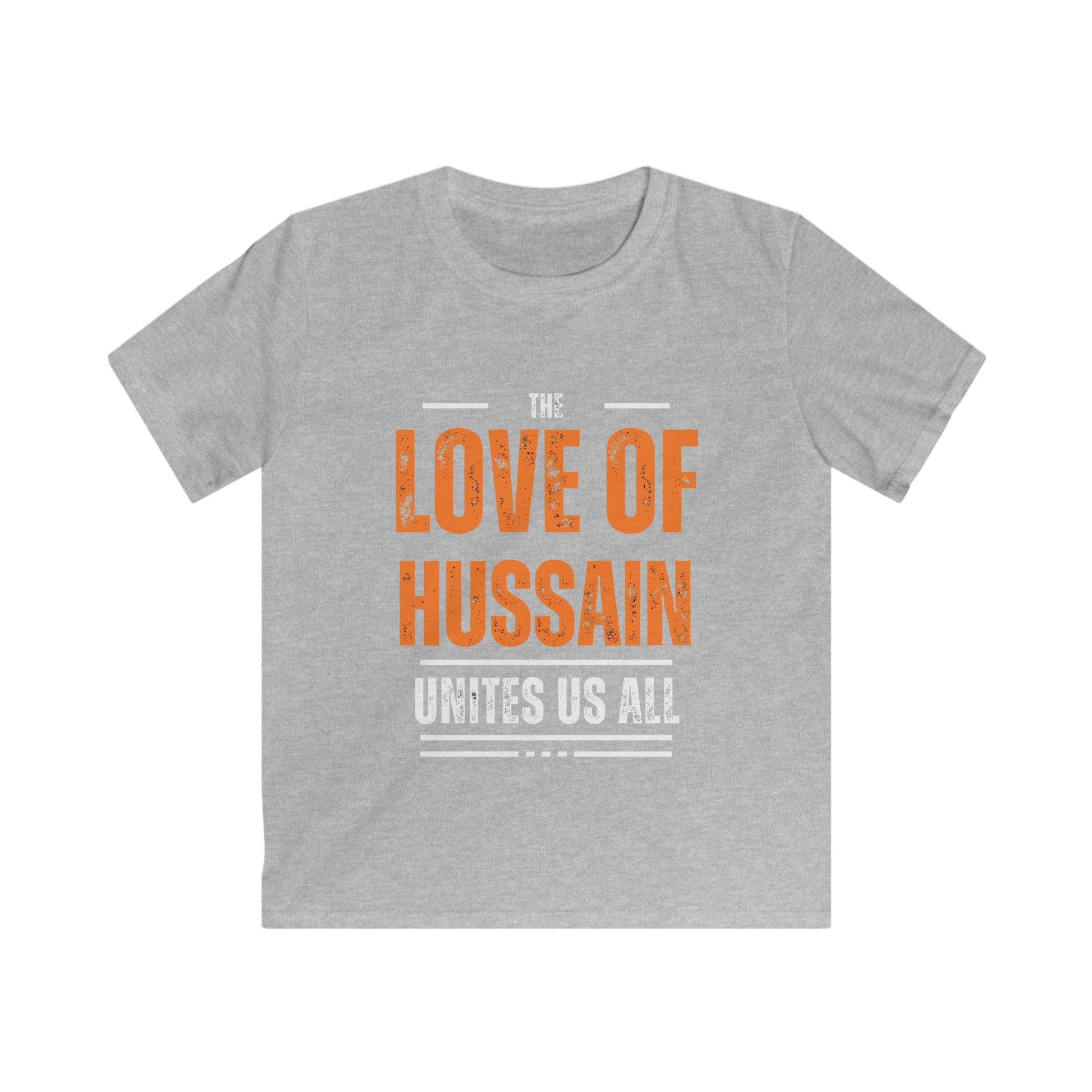 “The Love of Hussain (AS) Unites Us All” – Muharram & Arbaeen Edition | Unisex Youth Softstyle Tee
