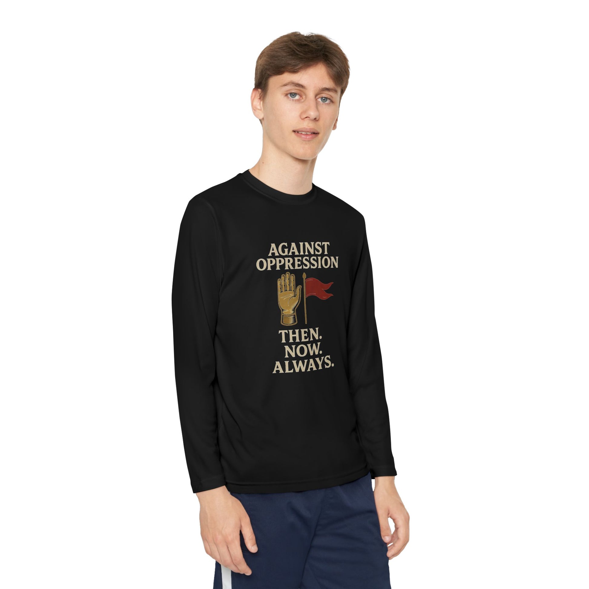 Against Oppression – Muharram & Arbaeen Edition | Unisex Youth Long Sleeve Competitor Tee