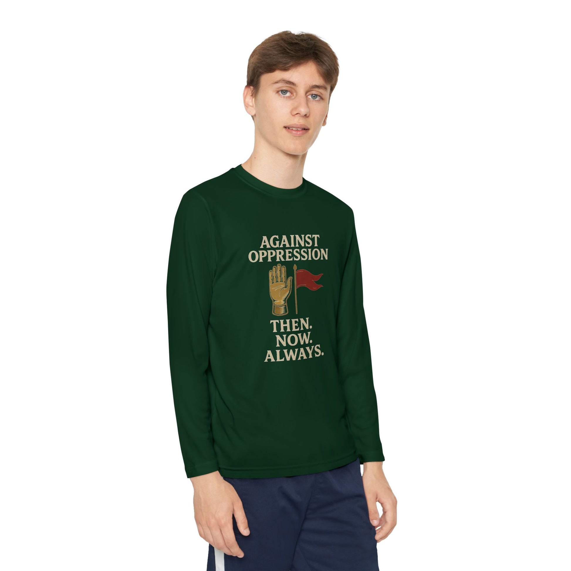 Against Oppression – Muharram & Arbaeen Edition | Unisex Youth Long Sleeve Competitor Tee