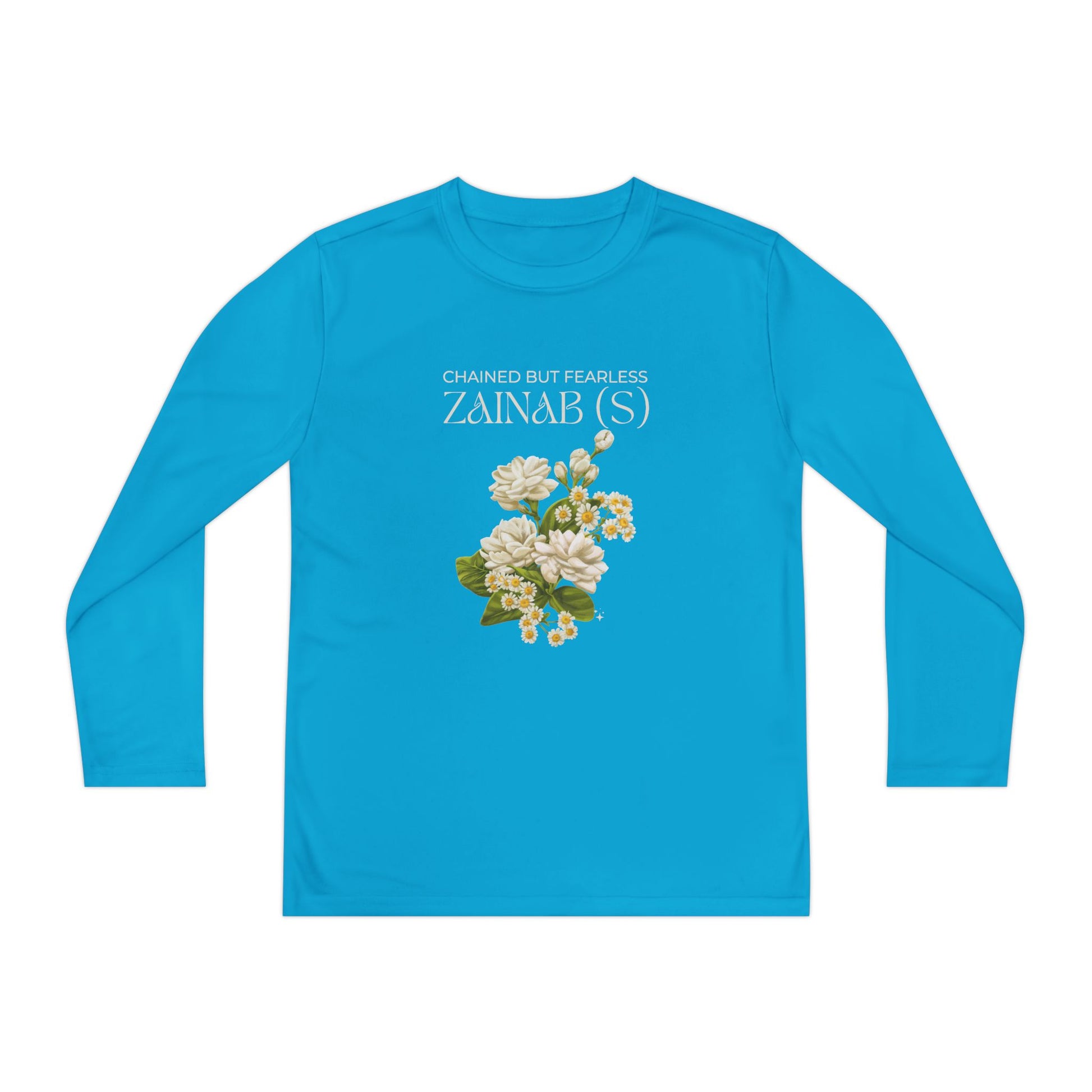 Chained but Fearless - Zainab (S) – Muharram & Arbaeen Edition | Unisex Youth Long Sleeve Competitor Tee