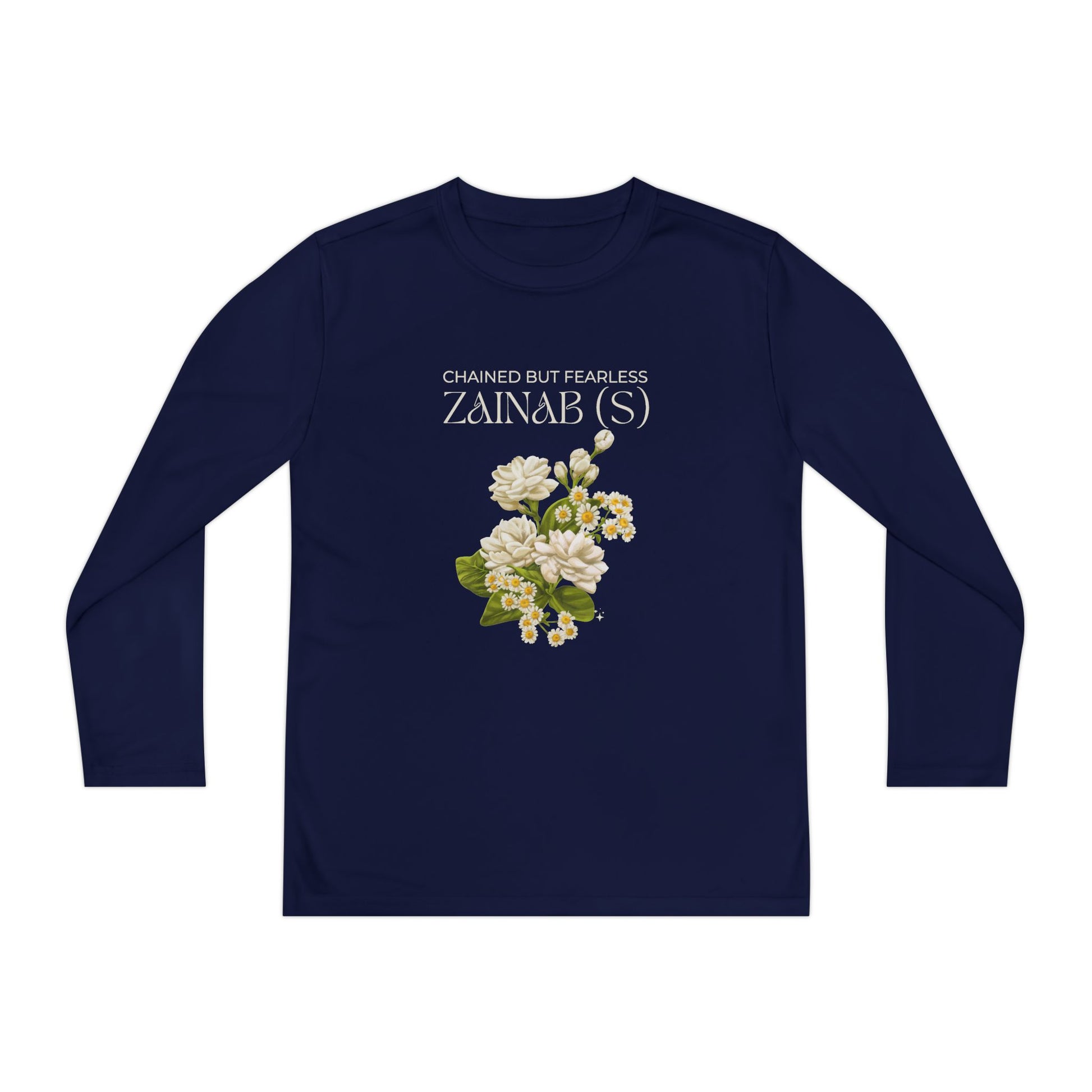 Chained but Fearless - Zainab (S) – Muharram & Arbaeen Edition | Unisex Youth Long Sleeve Competitor Tee