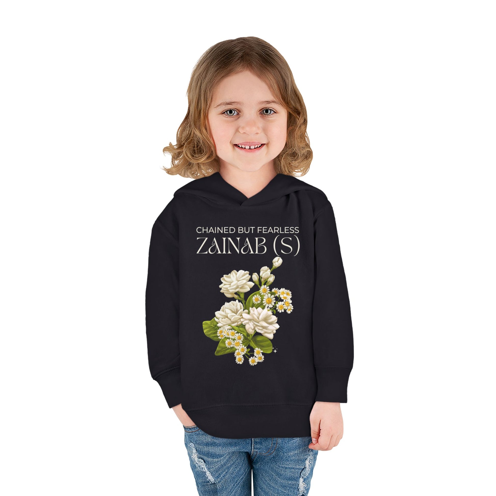 Chained but Fearless - Zainab (S) – Muharram & Arbaeen Edition | Unisex Toddler Pullover Fleece Hoodie