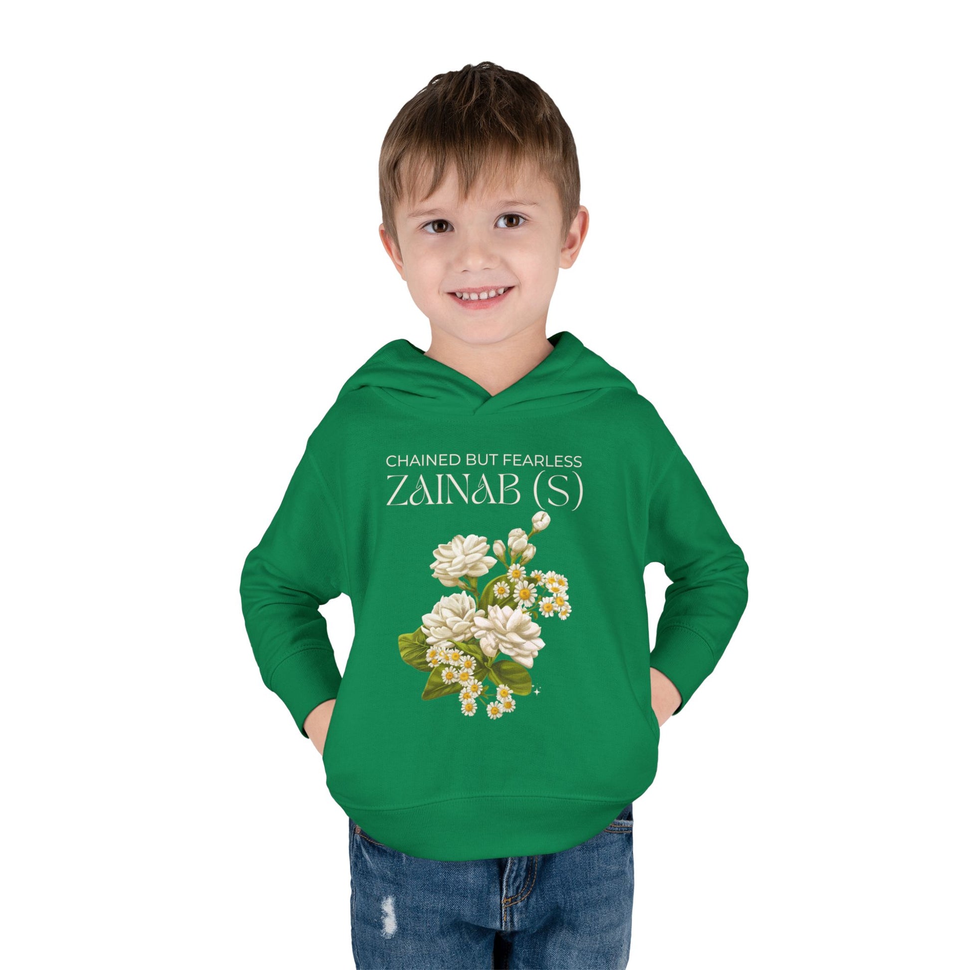 Chained but Fearless - Zainab (S) – Muharram & Arbaeen Edition | Unisex Toddler Pullover Fleece Hoodie