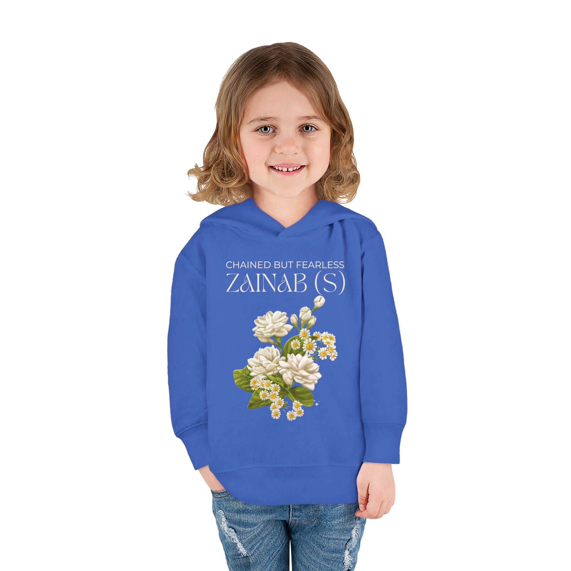 Chained but Fearless - Zainab (S) – Muharram & Arbaeen Edition | Unisex Toddler Pullover Fleece Hoodie