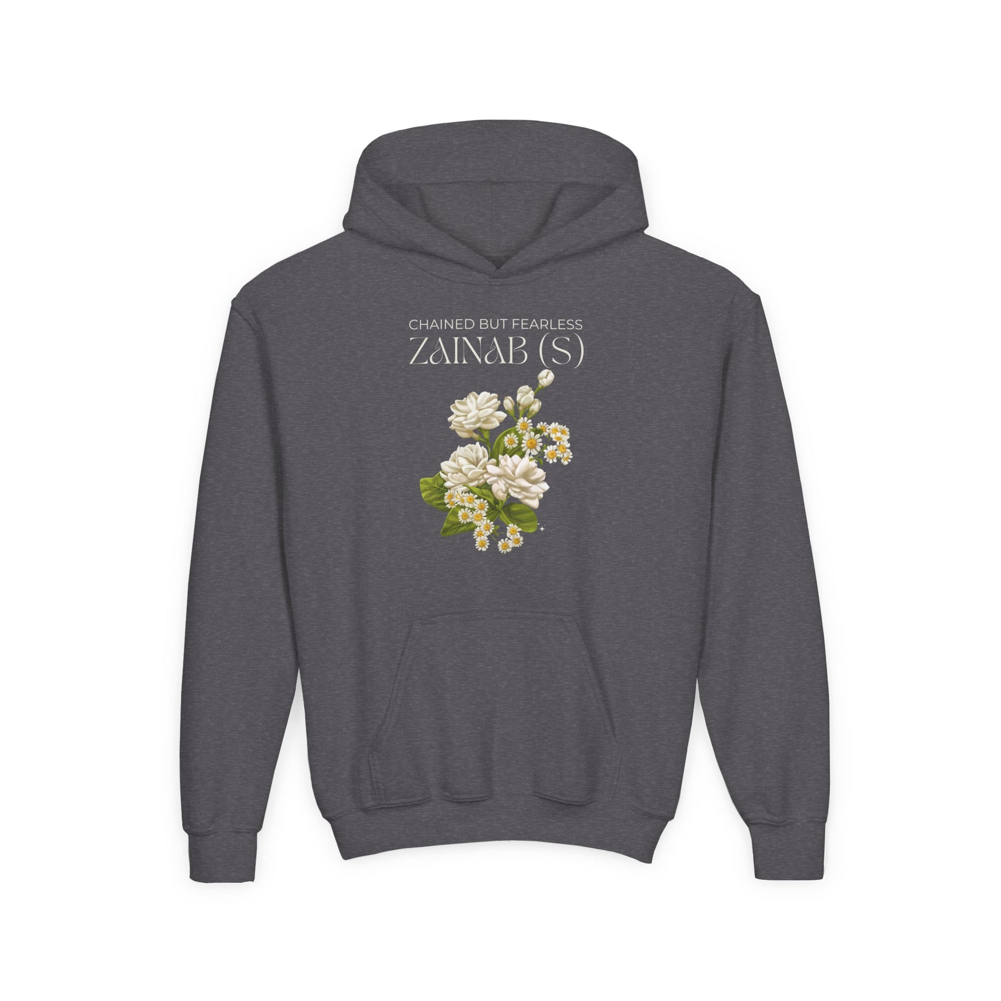 Chained but Fearless - Zainab (S) – Muharram & Arbaeen Edition | Unisex Youth Heavy Blend Hooded Sweatshirt