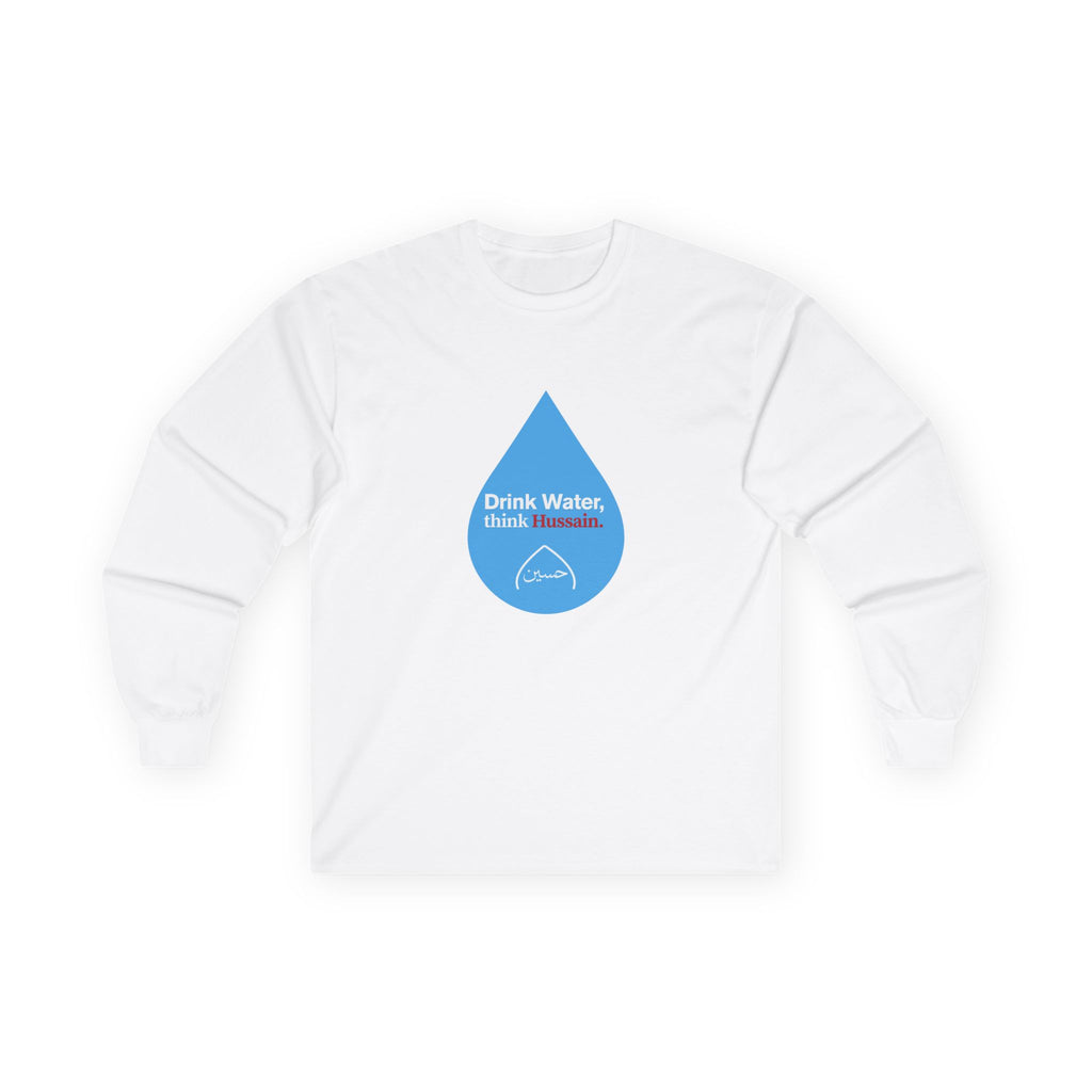 “Drink Water, think Hussain.” – Muharram & Arbaeen Edition | Unisex Adult Ultra Cotton Long Sleeve Tee