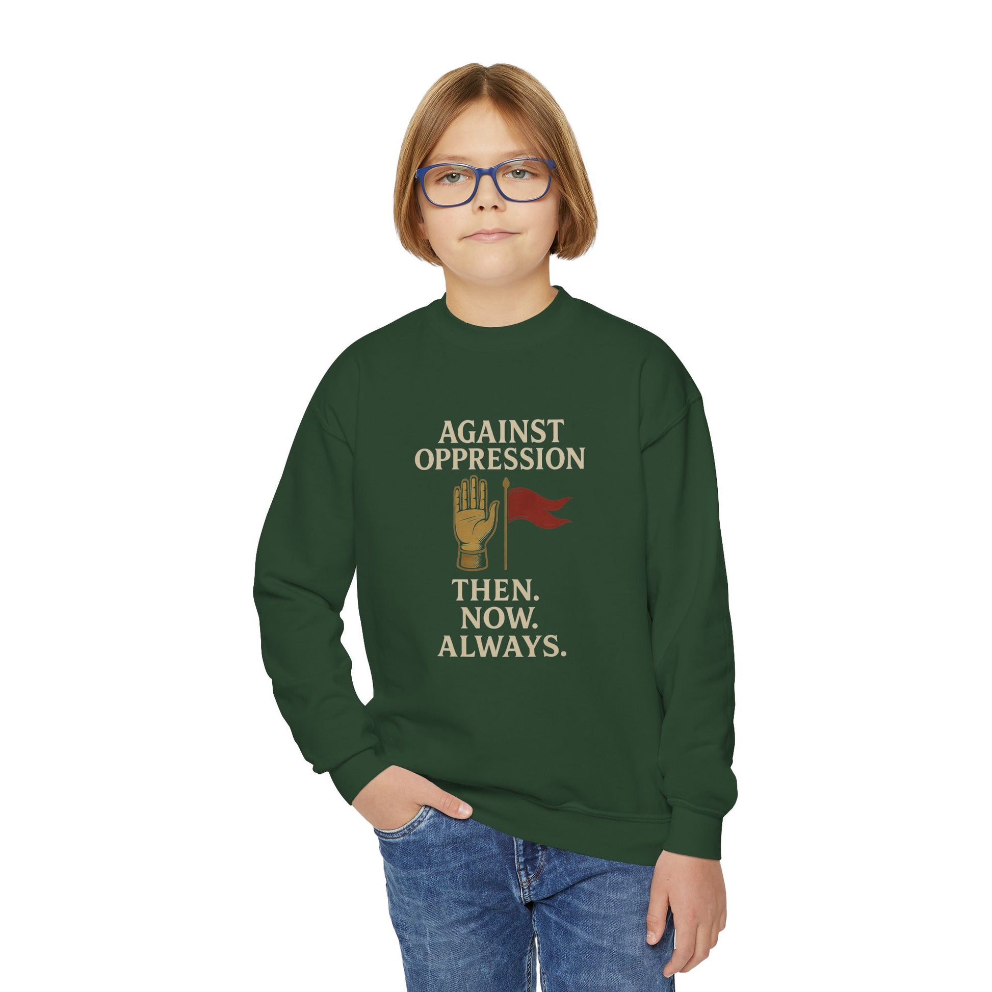Against Oppression – Muharram & Arbaeen Edition | Unisex Youth Crewneck Sweatshirt