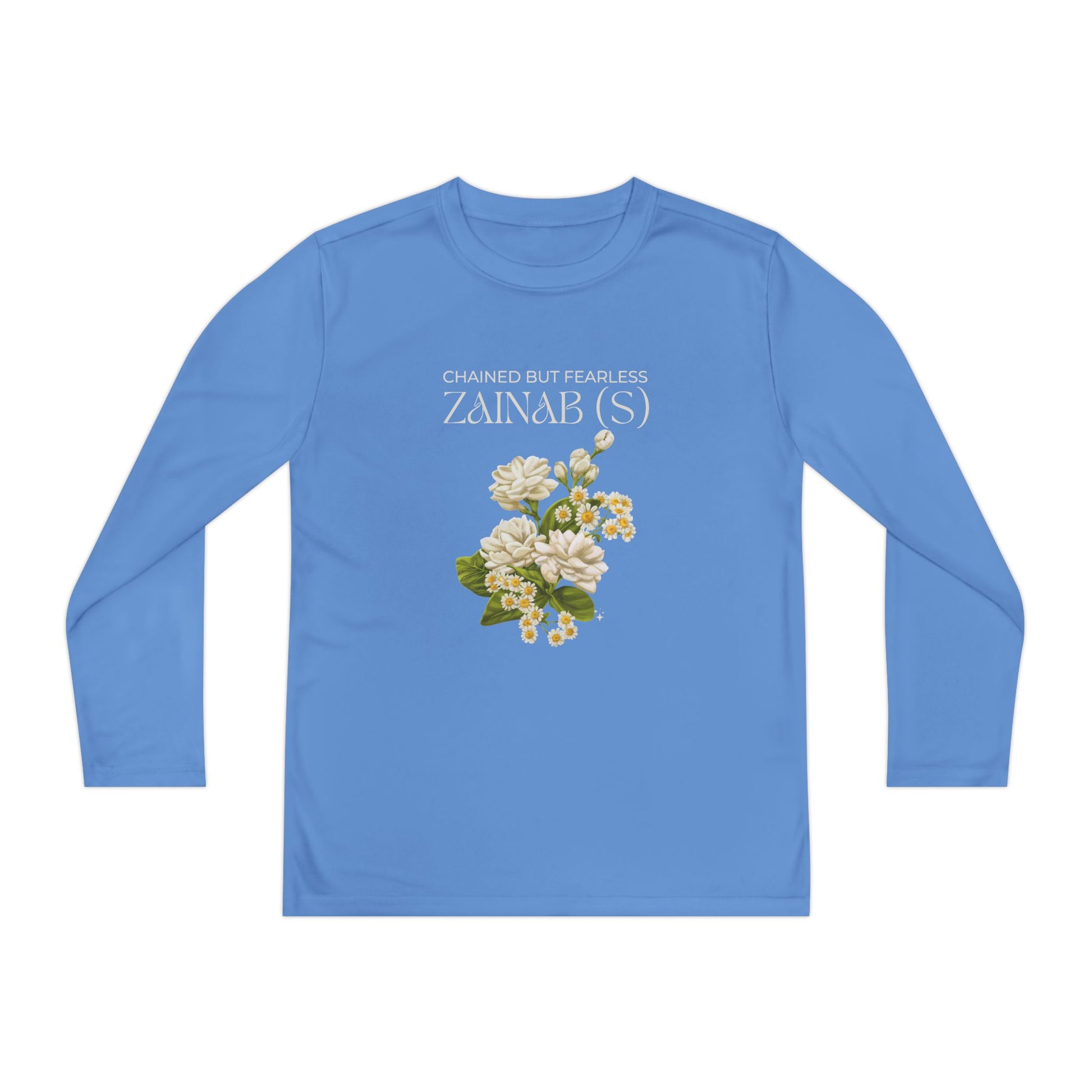 Chained but Fearless - Zainab (S) – Muharram & Arbaeen Edition | Unisex Youth Long Sleeve Competitor Tee