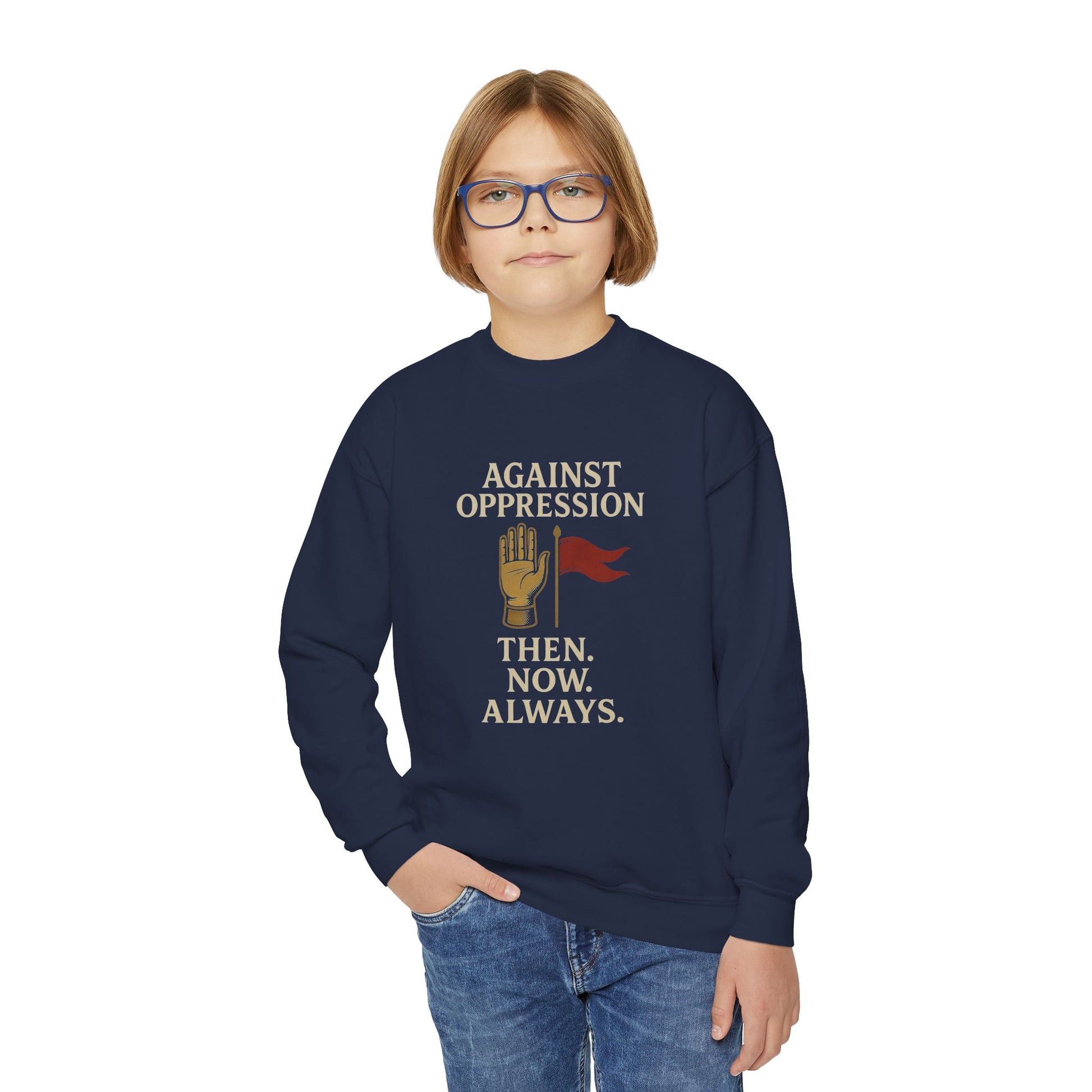 Against Oppression – Muharram & Arbaeen Edition | Unisex Youth Crewneck Sweatshirt