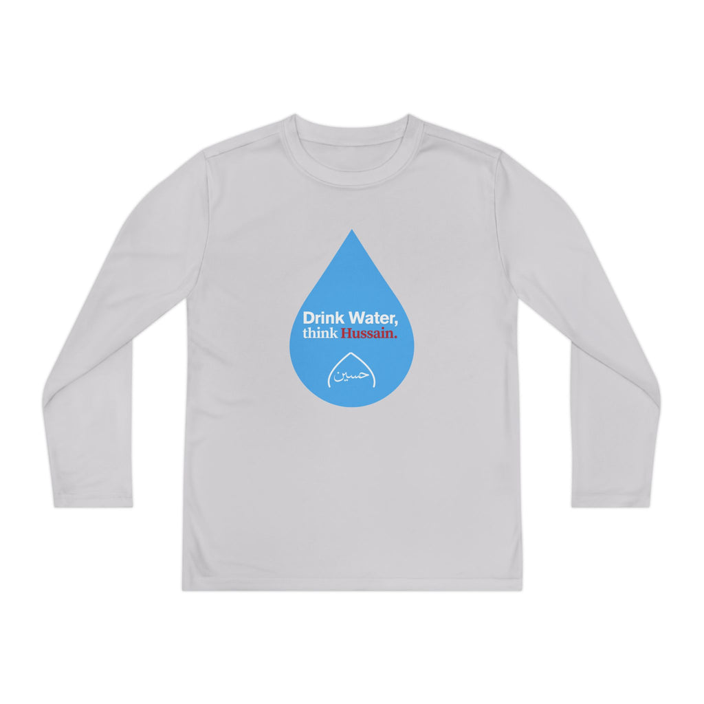 “Drink Water, think Hussain.” – Muharram & Arbaeen Edition | Unisex Youth Long Sleeve Competitor Tee