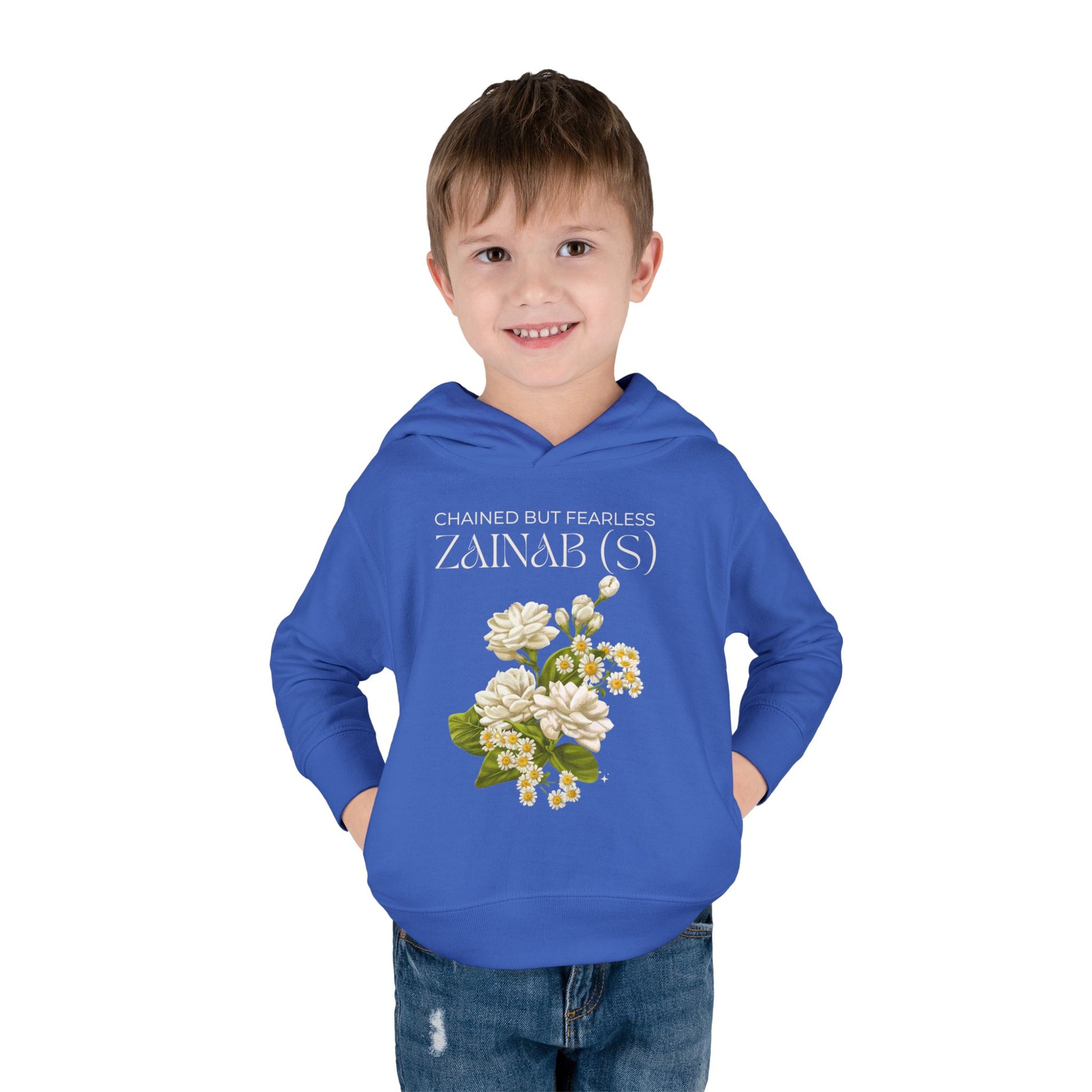 Chained but Fearless - Zainab (S) – Muharram & Arbaeen Edition | Unisex Toddler Pullover Fleece Hoodie
