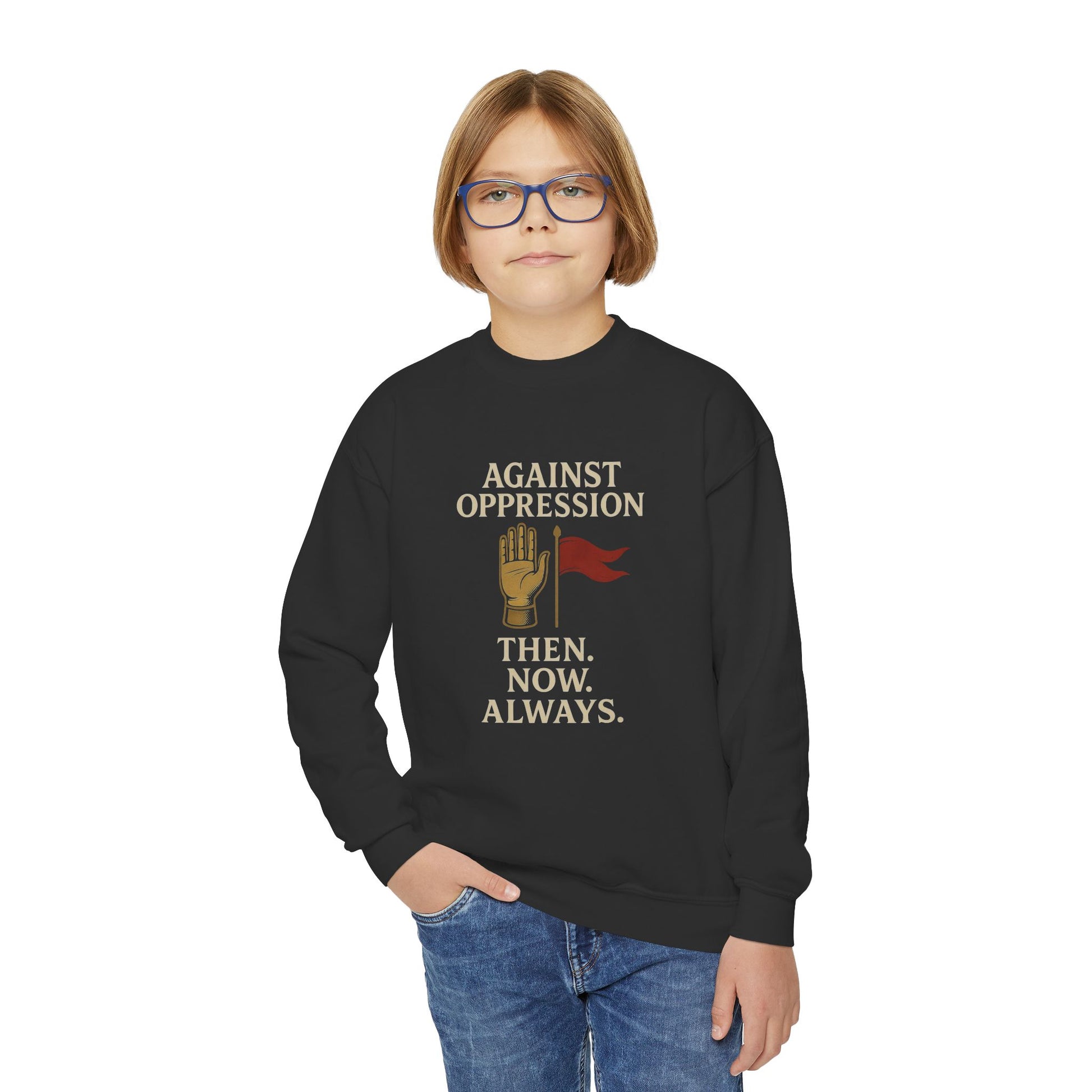 Against Oppression – Muharram & Arbaeen Edition | Unisex Youth Crewneck Sweatshirt