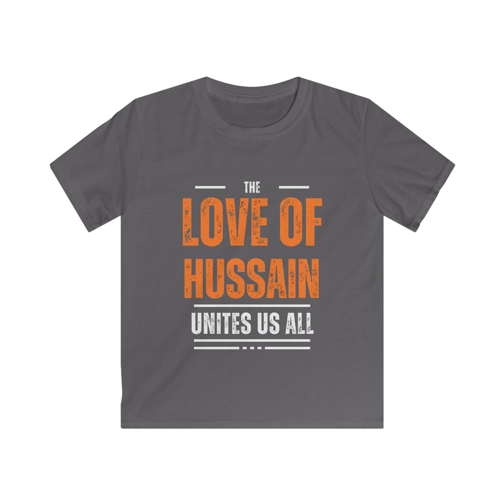 “The Love of Hussain (AS) Unites Us All” – Muharram & Arbaeen Edition | Unisex Youth Softstyle Tee