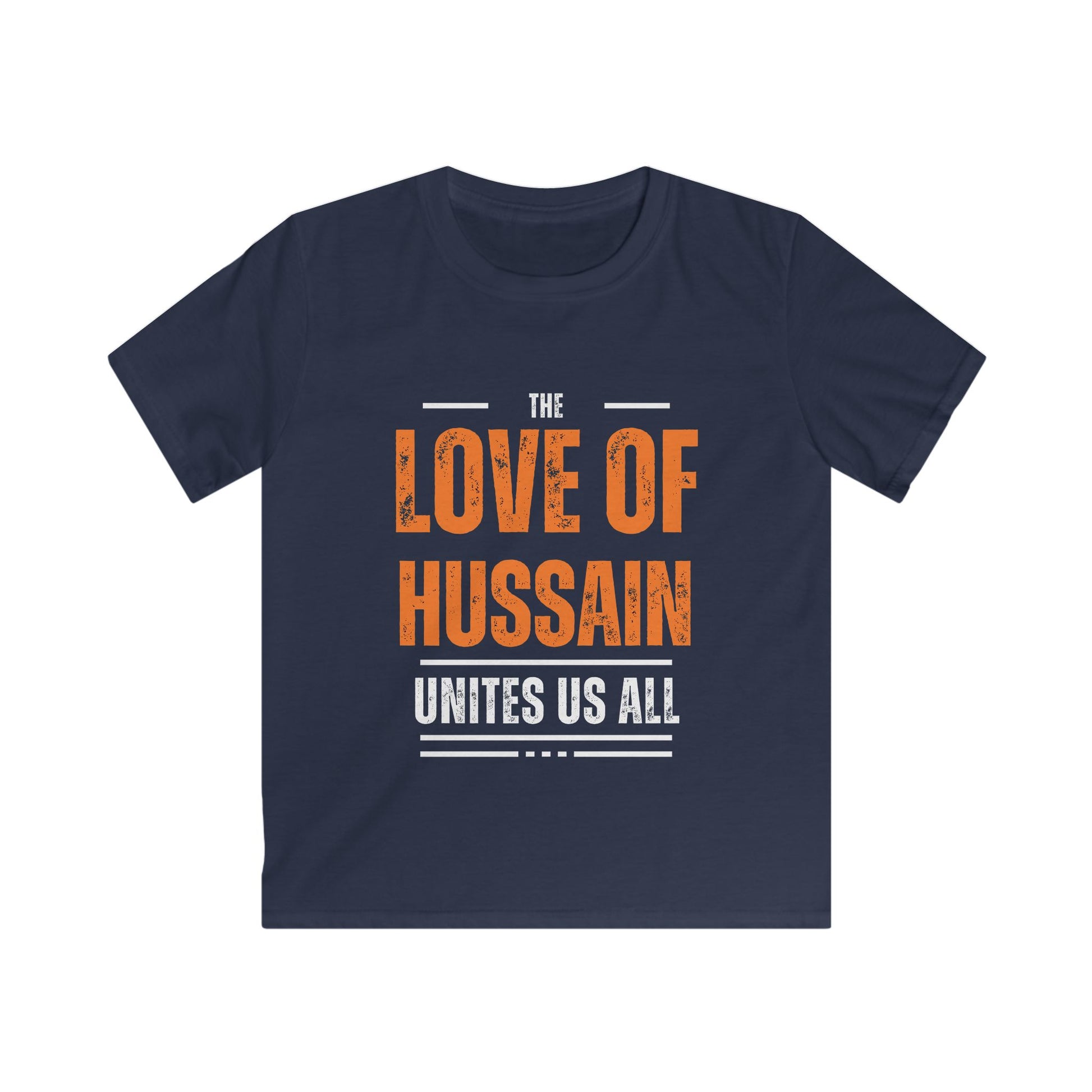 “The Love of Hussain (AS) Unites Us All” – Muharram & Arbaeen Edition | Unisex Youth Softstyle Tee