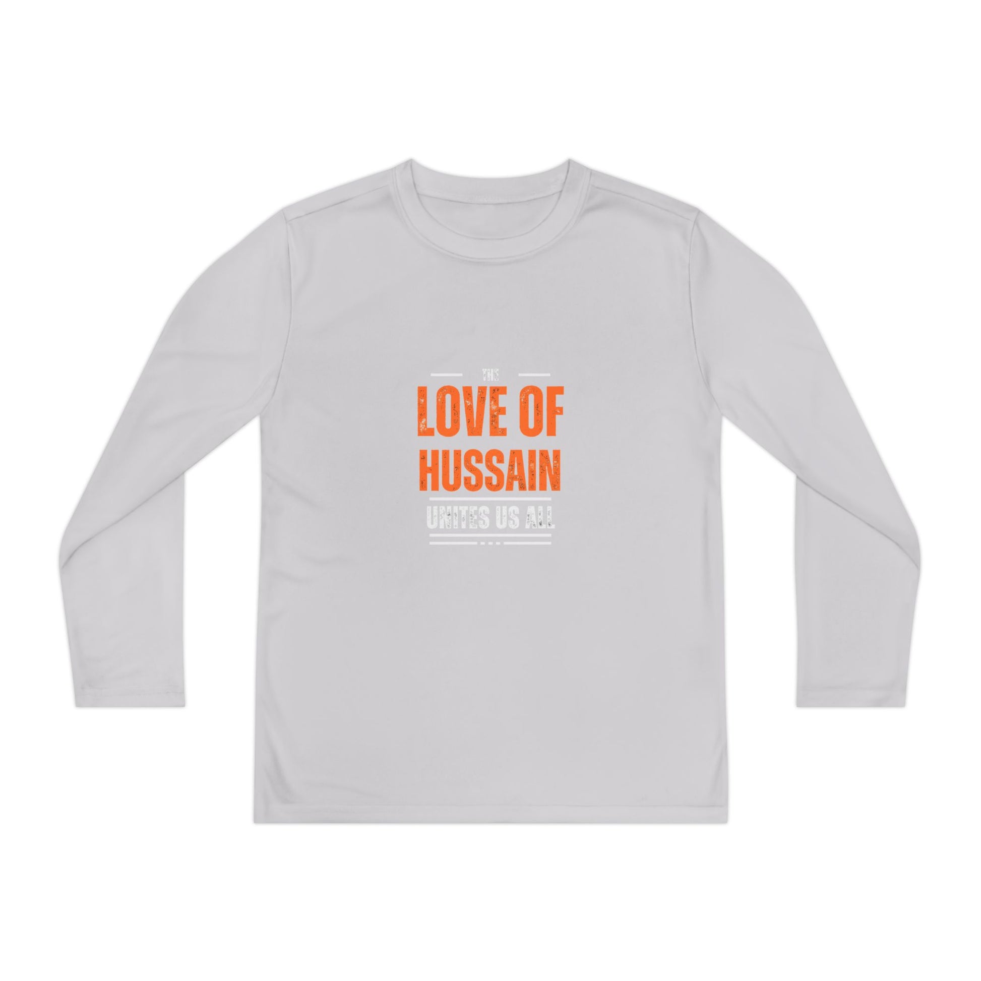“The Love of Hussain (AS) Unites Us All” – Muharram & Arbaeen Edition | Unisex Youth Long Sleeve Competitor Tee