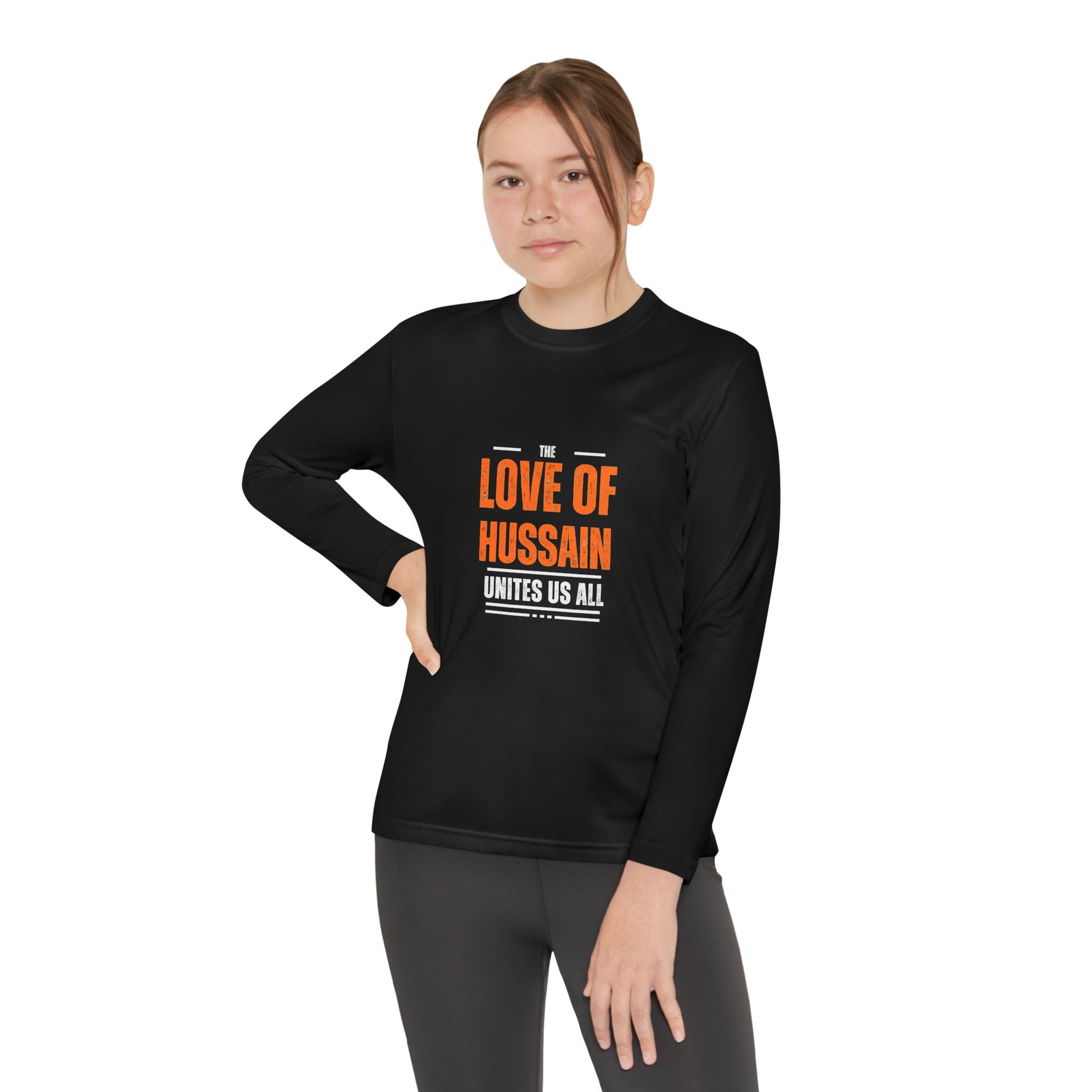 “The Love of Hussain (AS) Unites Us All” – Muharram & Arbaeen Edition | Unisex Youth Long Sleeve Competitor Tee
