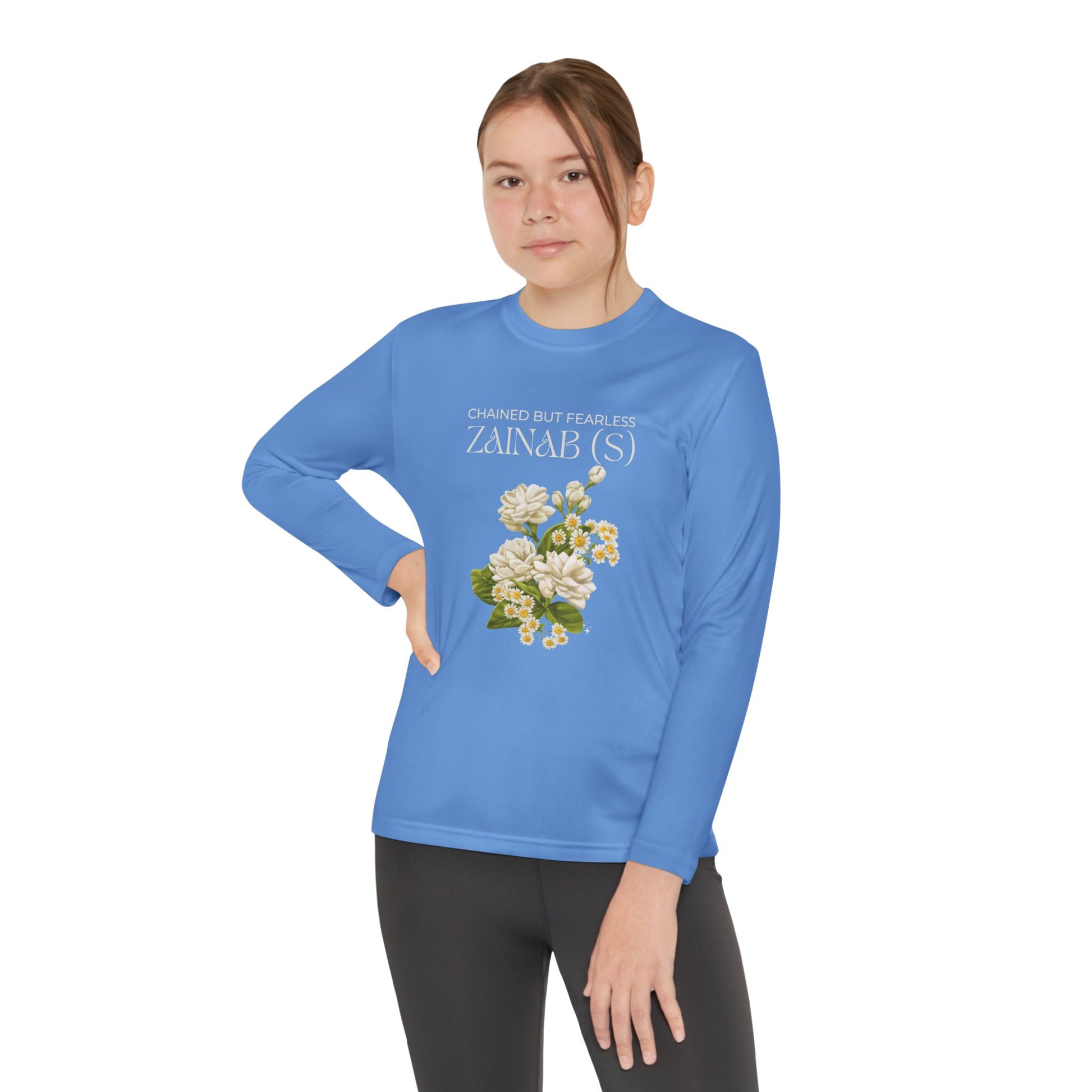 Chained but Fearless - Zainab (S) – Muharram & Arbaeen Edition | Unisex Youth Long Sleeve Competitor Tee