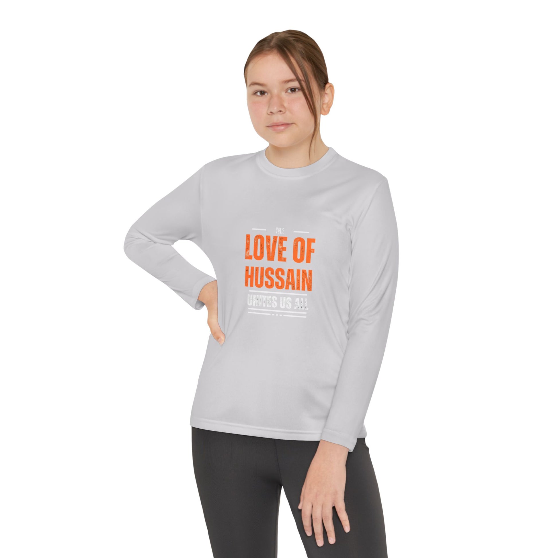 “The Love of Hussain (AS) Unites Us All” – Muharram & Arbaeen Edition | Unisex Youth Long Sleeve Competitor Tee