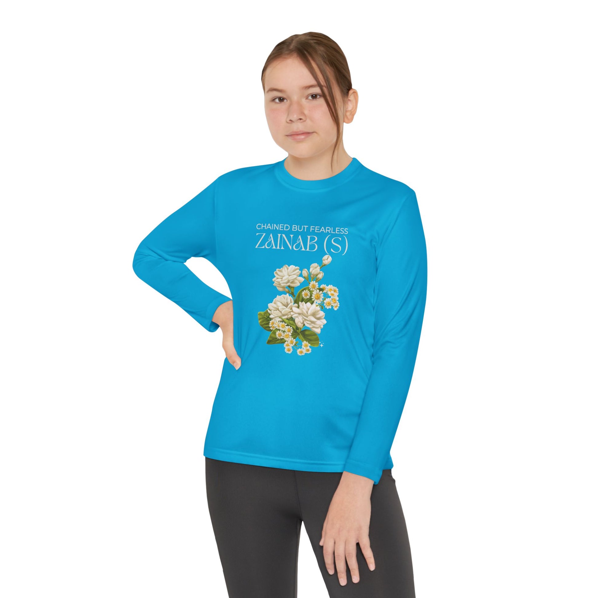 Chained but Fearless - Zainab (S) – Muharram & Arbaeen Edition | Unisex Youth Long Sleeve Competitor Tee
