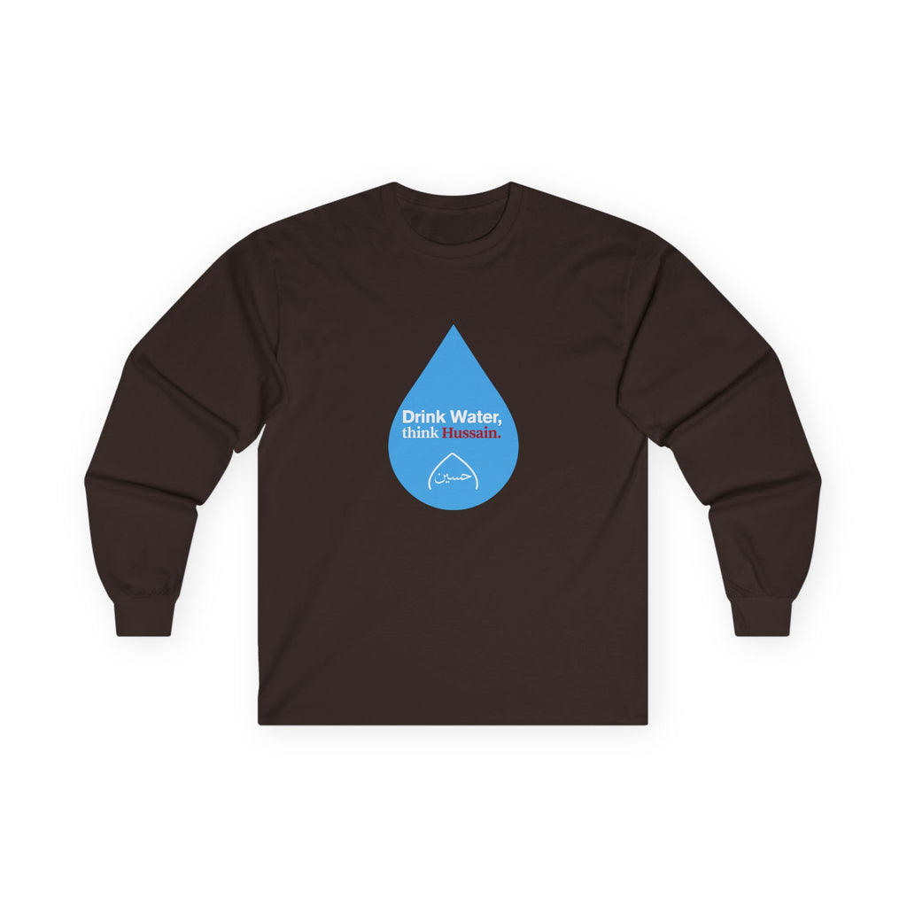 “Drink Water, think Hussain.” – Muharram & Arbaeen Edition | Unisex Adult Ultra Cotton Long Sleeve Tee