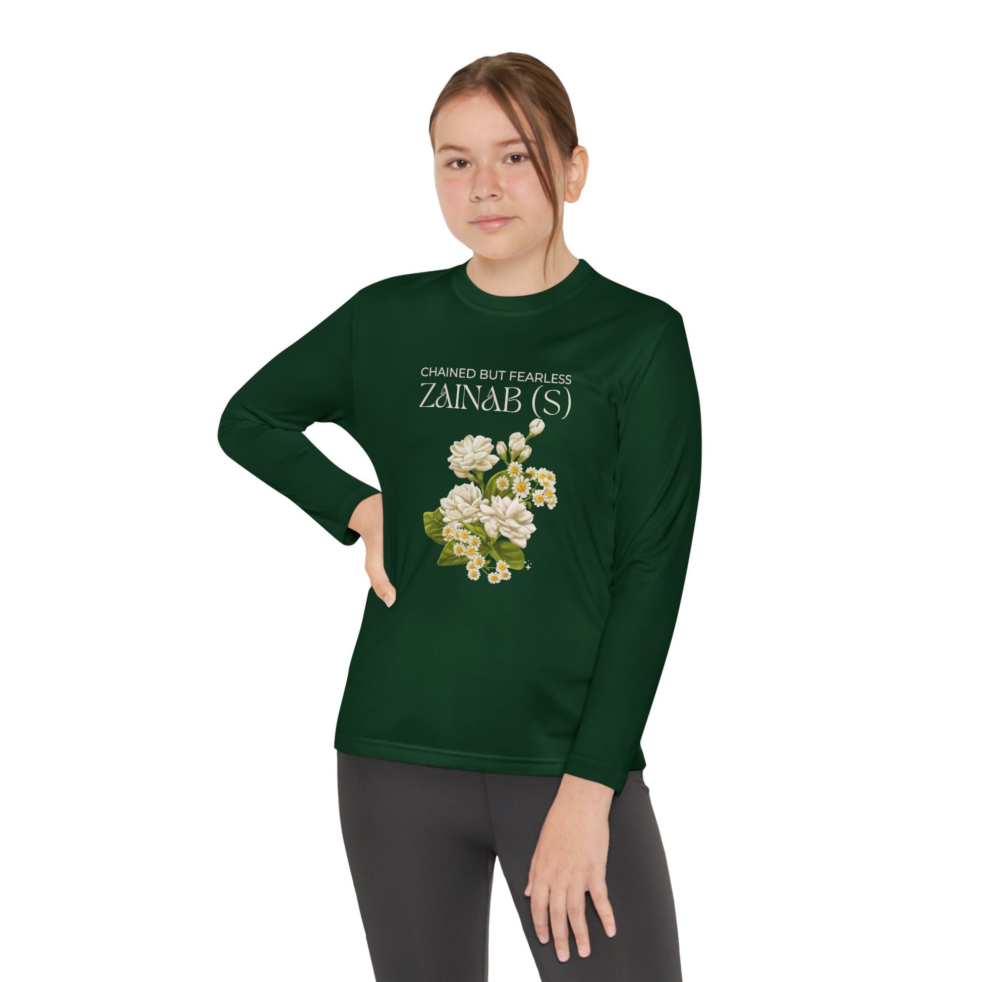 Chained but Fearless - Zainab (S) – Muharram & Arbaeen Edition | Unisex Youth Long Sleeve Competitor Tee