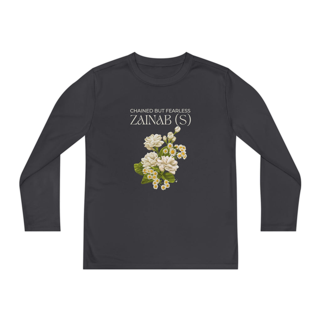 Chained but Fearless - Zainab (S) – Muharram & Arbaeen Edition | Unisex Youth Long Sleeve Competitor Tee