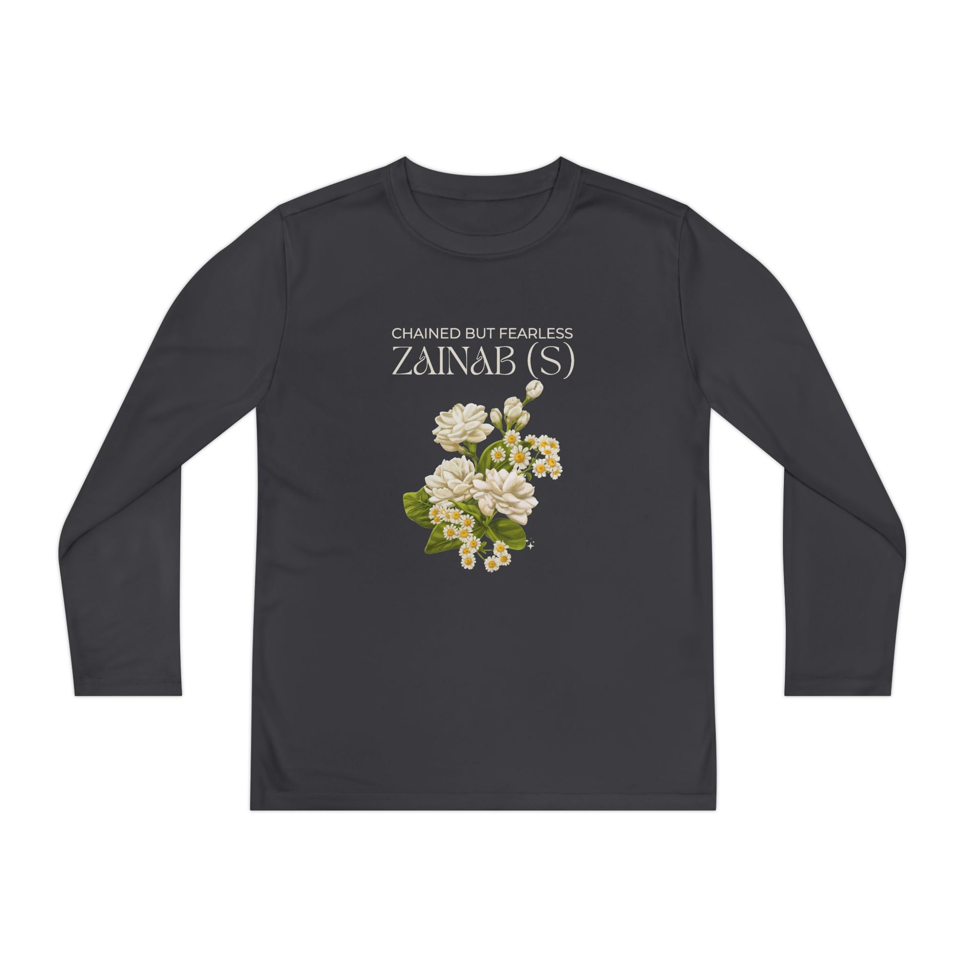 Chained but Fearless - Zainab (S) – Muharram & Arbaeen Edition | Unisex Youth Long Sleeve Competitor Tee