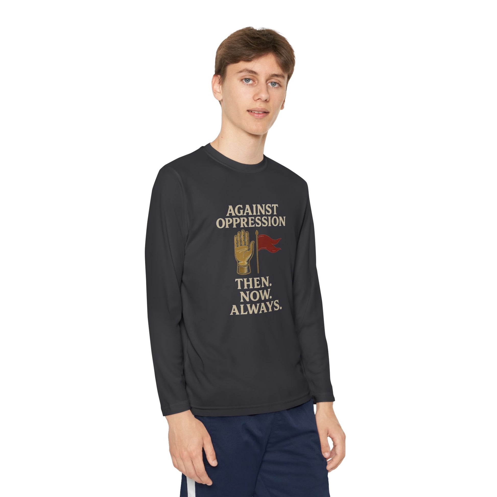 Against Oppression – Muharram & Arbaeen Edition | Unisex Youth Long Sleeve Competitor Tee