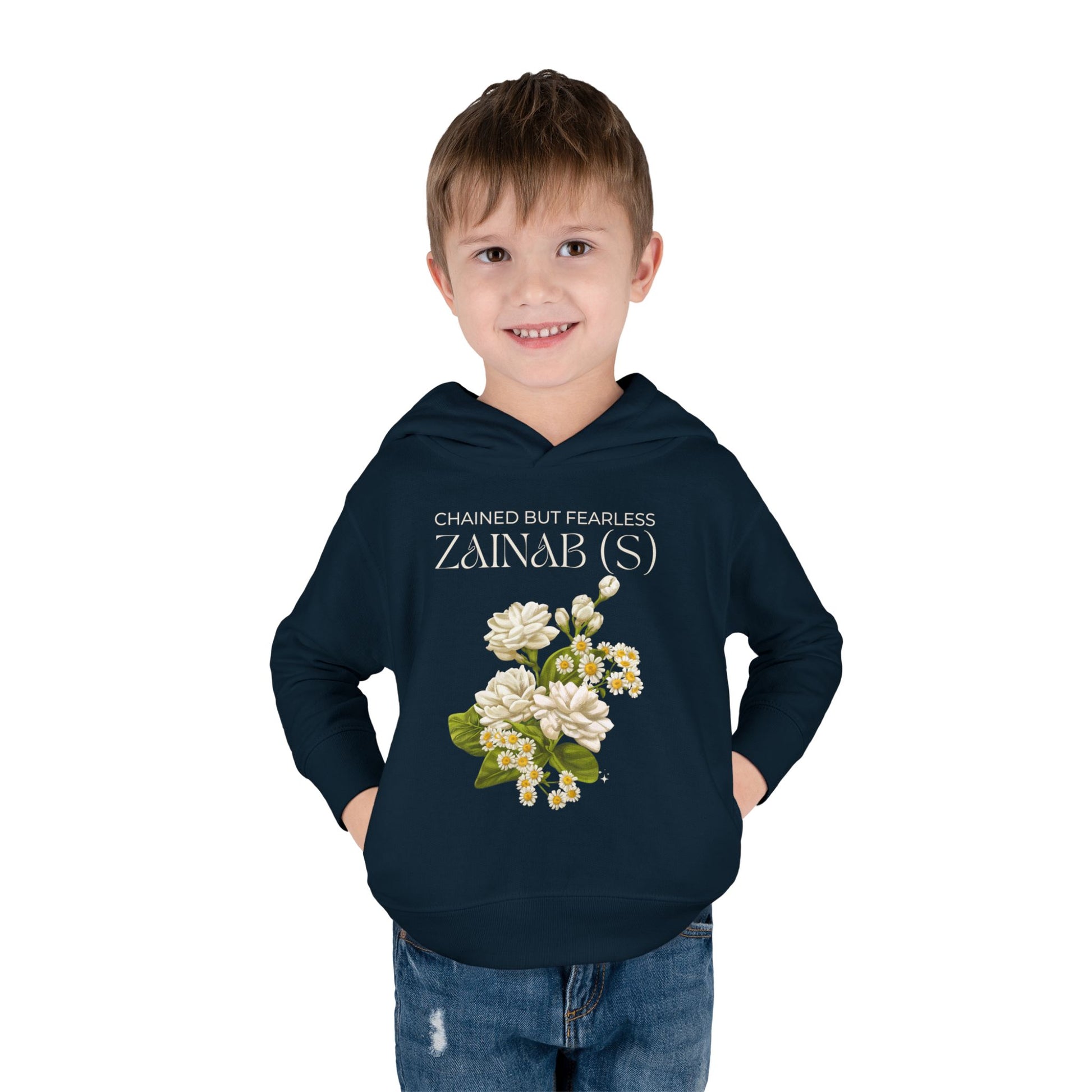 Chained but Fearless - Zainab (S) – Muharram & Arbaeen Edition | Unisex Toddler Pullover Fleece Hoodie