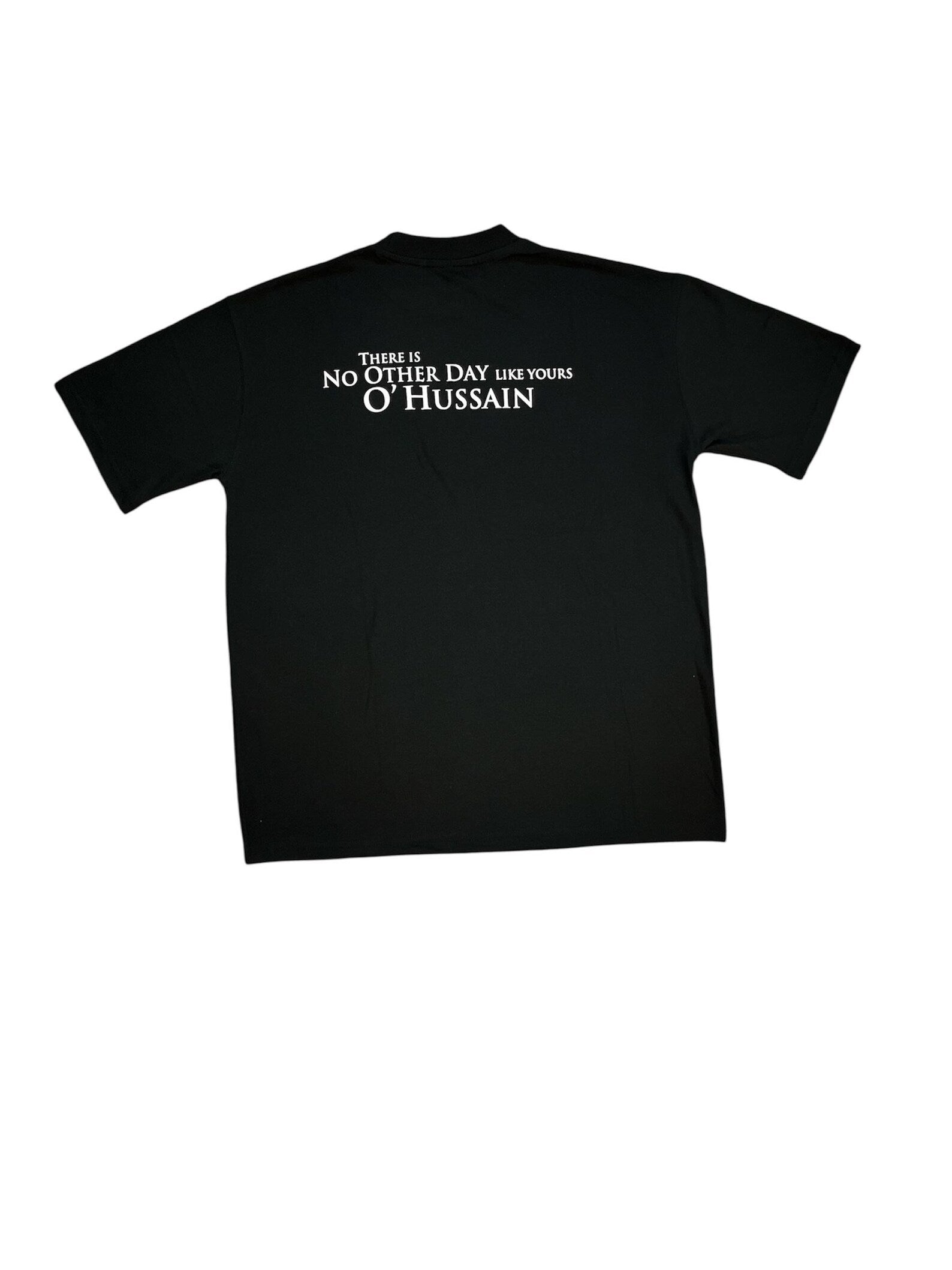 Labbaik Ya Hussain Muharram Calligraphy 100% Cotton Screen Printed Shirt
