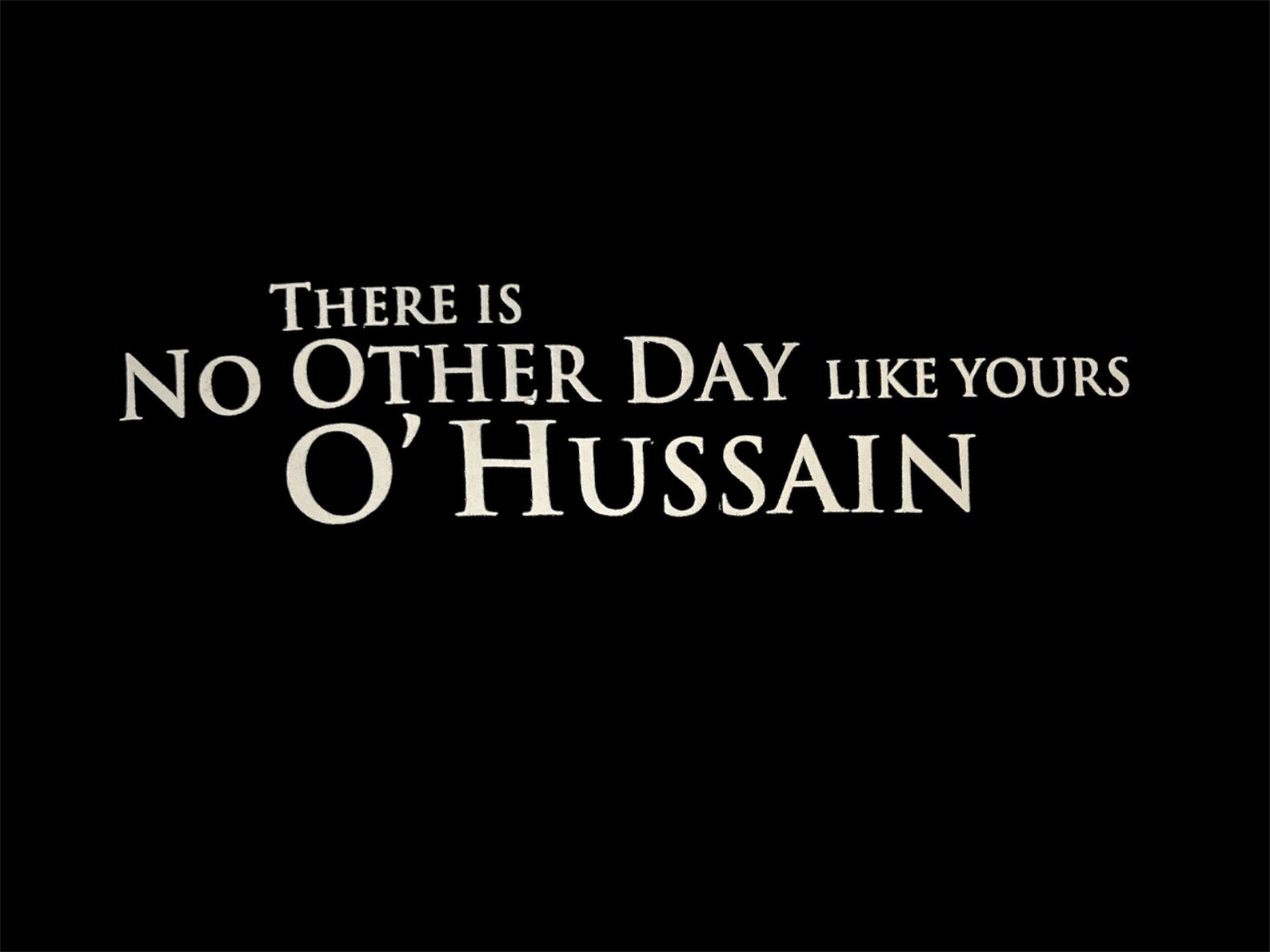Labbaik Ya Hussain Muharram Calligraphy 100% Cotton Screen Printed Shirt